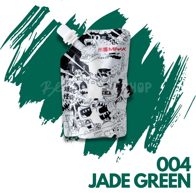 MIYA HIMI Gouache Refill bag (navulling) 100ml Jade Green 004