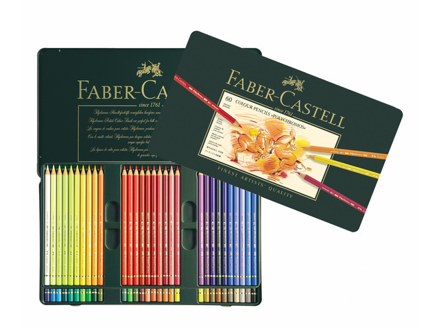 110060 Faber Castell kleurpotloden Polychromos 3,8mm kerndikte - set van 60 - Afbeelding 1