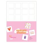 BCS Vierkant Blanco Sticker 4x4cm - 5 vellen - 120 stickers