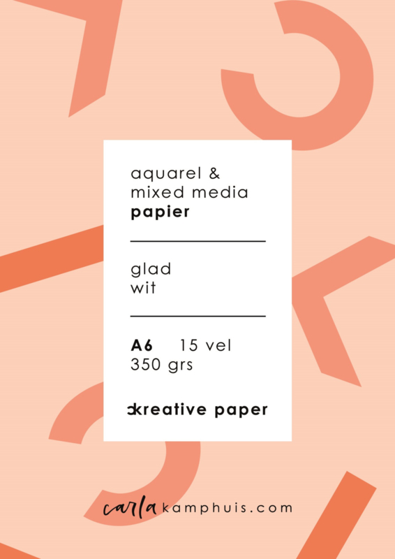 CKREATIVE Aquarelpapier & mixed media A6 - 15 vellen 350 grams - by Carla Kamphuis