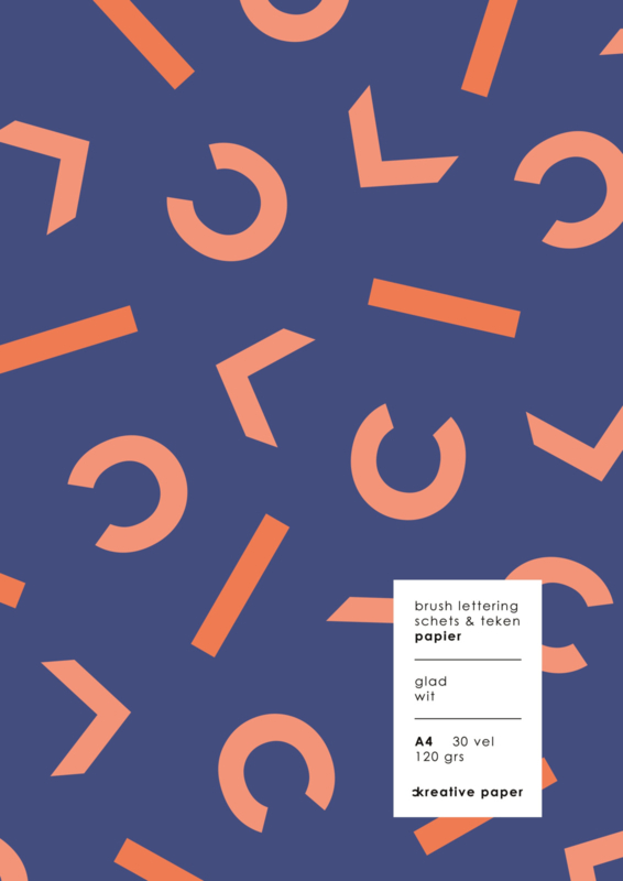CKREATIVE Brushlettering & Teken blok A4 - 30 vellen 120 grams - by Carla Kamphuis