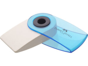 Faber Castell gum Sleeve transparant - Blauw