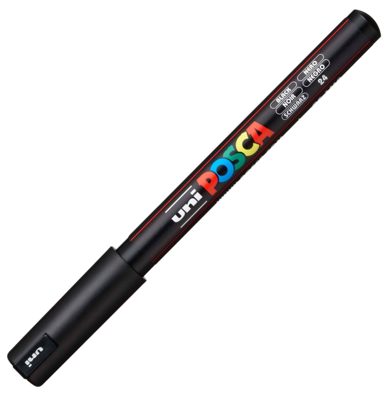 Uni Posca Paint Marker PC-1MR - Ultra Fijn - Zwart