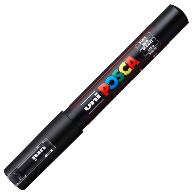 Uni Posca Paint Marker PC-1MC conische punt  - Zwart