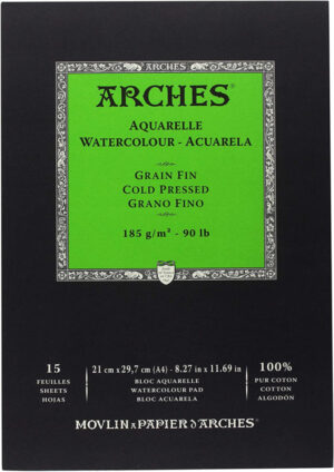 Arches Aquarelpapier - cold pressed - 185 grams - 15 vellen - A4