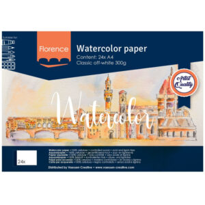 Florence Aquarelpapier classic Off-white - 24 vellen 300 grams papier - A4