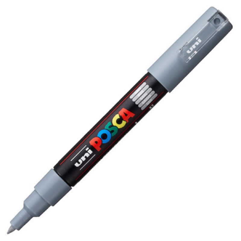 Uni Posca Paint Marker PC-1MC conische punt - Grijs 1 Uni Posca Paint Marker PC-1MC conische punt - Grijs