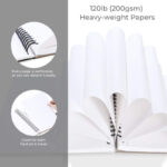 Ohuhu Alcohol marker papier spiraalblok 25,4 Ã— 19,3cm- 200 grams - 60 vellen