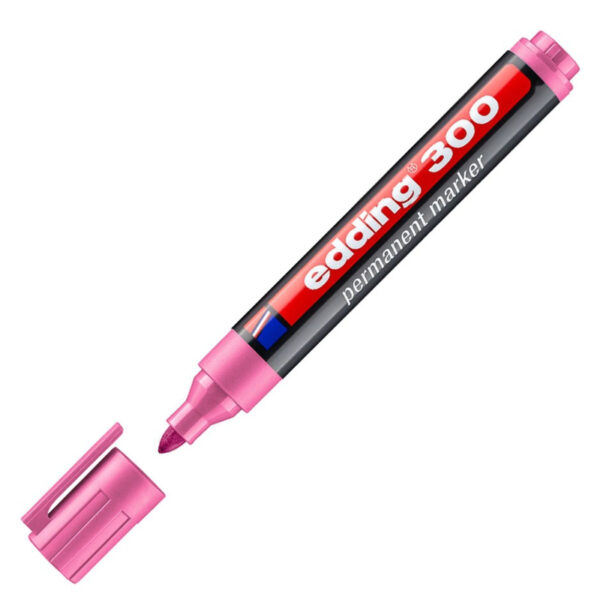 Edding permanent pen 300 - ronde punt 1,5-3 mm - roze