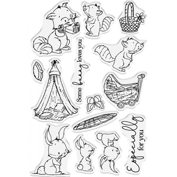 Crafter's Companion Lee Holland Clearstamp & Die - Family Time - set van 26