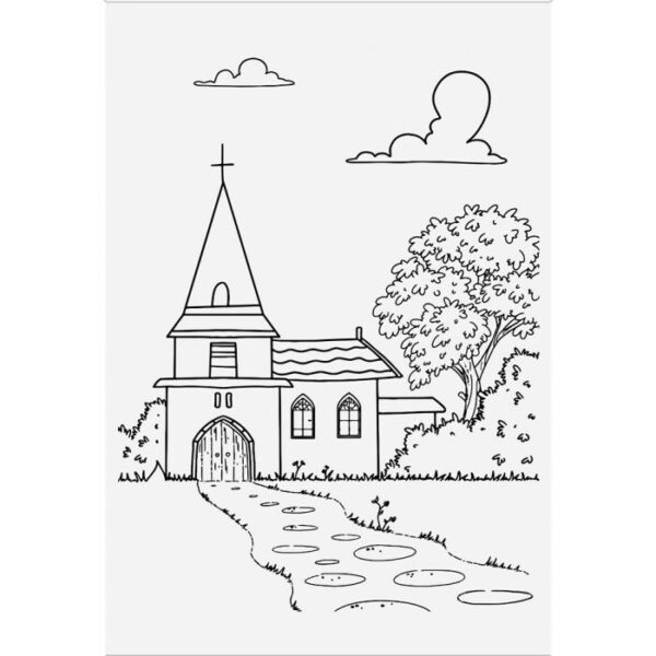 Crafter's Companion Lee Holland Clearstamp - Village Church