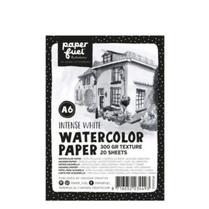 Paperfuel Aquarelpapier texture A6 - 20 vellen 300 grams - intense white