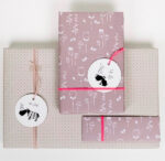 Cats on Appletrees - Gift Labels blanco rond Ã˜65mm - set van 10