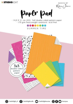 StudioLight Paper Pad Blok A5 - Basics By Karin Joan - Summer time nr.09