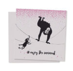 Cats on Appletrees - dubbele blanco kaarten 10x10cm  - set van 5 - Velvet