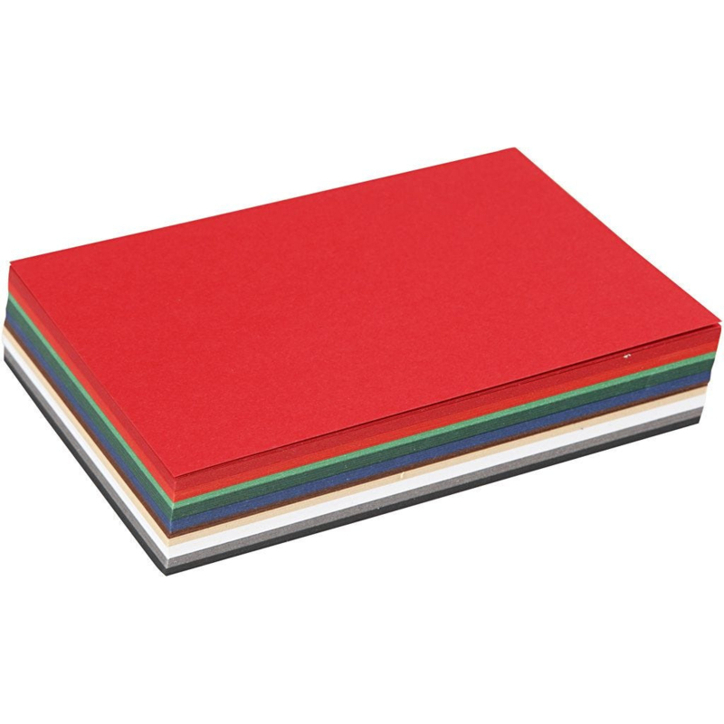 Colortime A6 enkele blanco kaarten 180 gram - 10 kleuren - set van 120 - kerst 1 Colortime A6 enkele blanco kaarten 180 gram - 10 kleuren - set van 120 - kerst