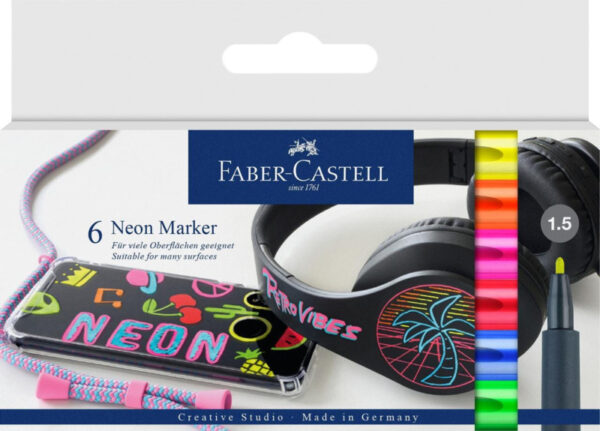Faber Castell Neon marker - set van 6