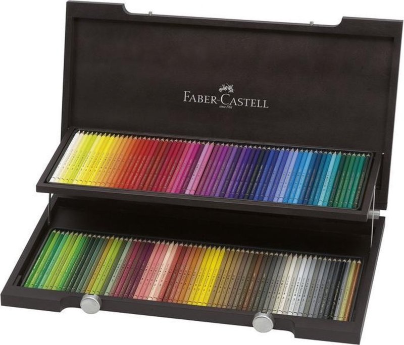 Faber Castell kleurpotloden Polychromos 3,8mm kerndikte - set van 120 in houten kist