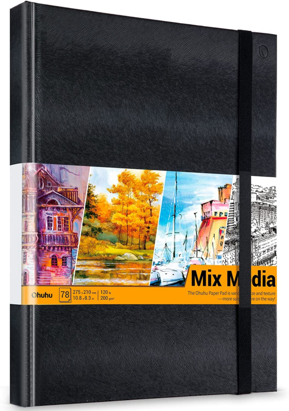 Ohuhu Mixed Media papier pad 27,5 x 21 cm - 200 grams - 78 vellen