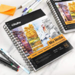Ohuhu Mixed Media papier spiraalblok 25,4 x 19,3 cm - 200 grams - 62 vellen