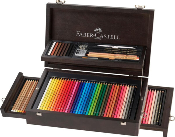 Faber Castell kleurpotloden Art & Graphic - set van 125 in houten kist