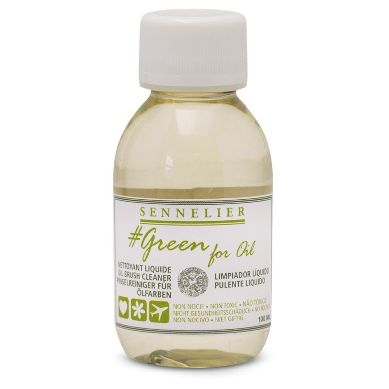 Sennelier Green for Oil - Vloeibare reiniger 100ml "geurloze terpetine"