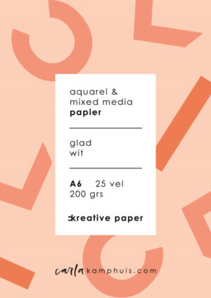 CKREATIVE Aquarelpapier & mixed media A6 - 25 vellen 200 grams - by Carla Kamphuis