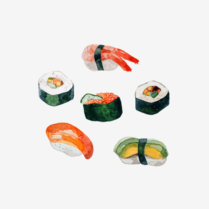 Mossery stickers - Artist Series - Sushi