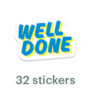 Mossery stickers - Well Done