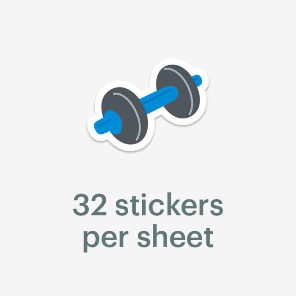 Mossery stickers - Dumbbell