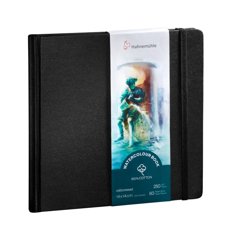 HahnemÃ¼hle - Watercolour Book 100% Cotton - 60 pagina's - Wit papier - 14 x 14 cm