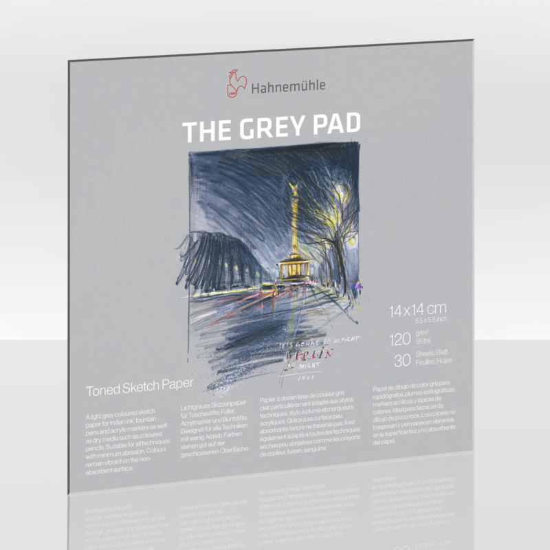HahnemÃ¼hle The Grey pad 14x14cm - 30 vellen - Grijs schetspapier