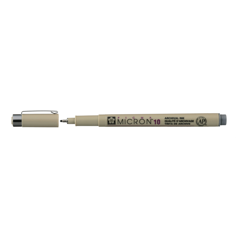 Sakura Pigma Micron 10 Fineliner - 0,6mm - Koudgrijs