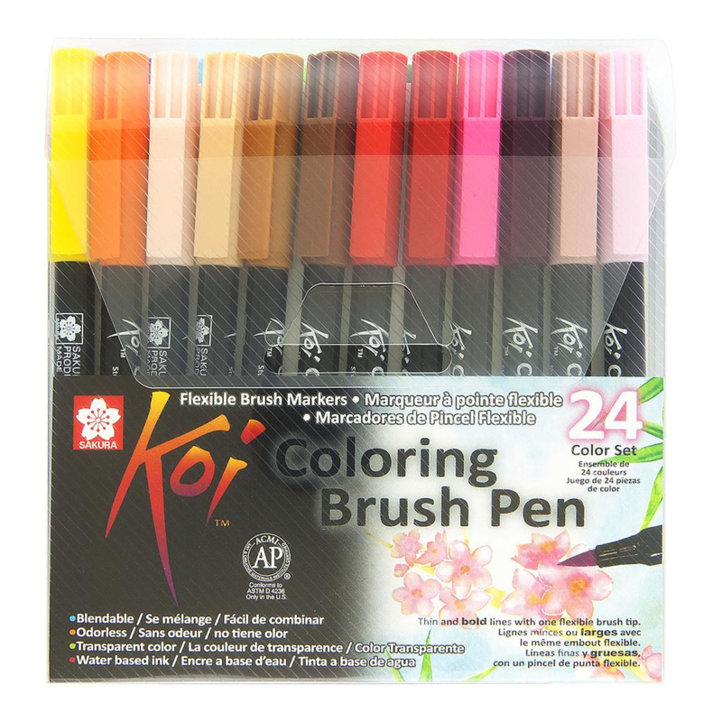 Sakura koi color brush pen set van 24