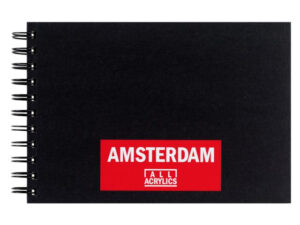 Amsterdam schetsboek met ringband A5 21 x 14,8 cm - 30 vellen wit - 250 grams - kaft zwart