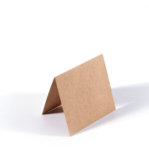 Florence - dubbele kaarten 9 x 9 cm Kraft - set  van 25