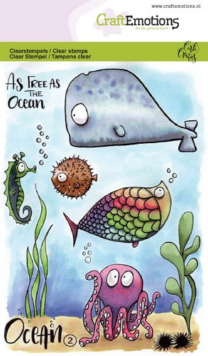 CraftEmotions clearstamps A6 - Ocean 2 - Carla Creaties