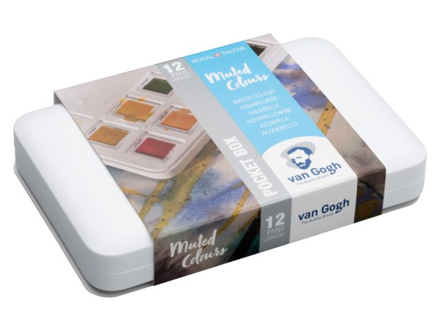 Van Gogh aquarelverf - Pocketbox 12 napjes - Muted Colours