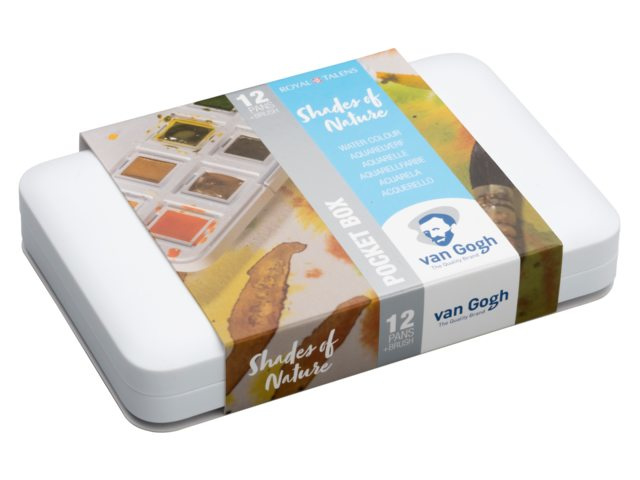 Van Gogh aquarelverf - Pocketbox 12 napjes - Shades of Nature