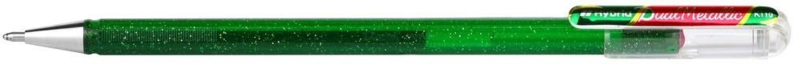 Pentel Hybrid Dual Metallic gelpen  K110 1,0 mm - Groen/Metallic Rood - Limited Edition