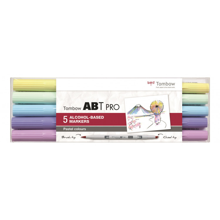 Tombow ABT PRO Alcohol based markers - Pastel colours - set van 5