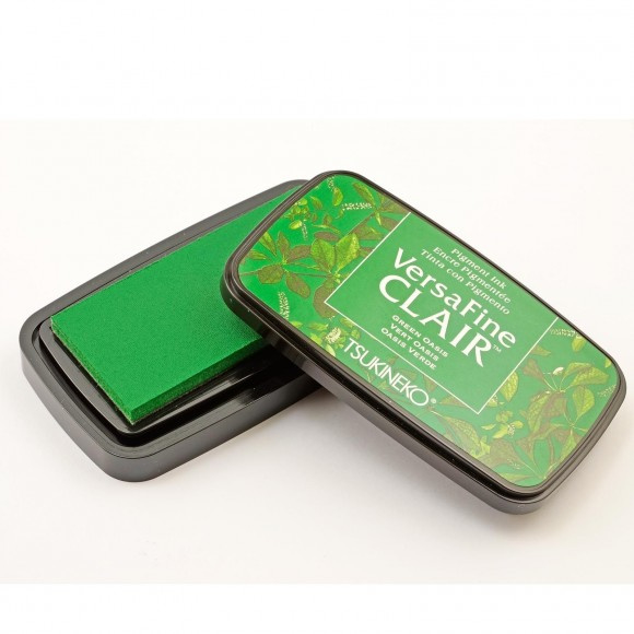 Tsukineko VersaFine clair vivid inkpad 9,7 x 5,6 cm - Green oasis