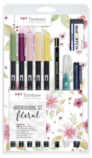 Tombow Watercoloring set Floral - set van 10