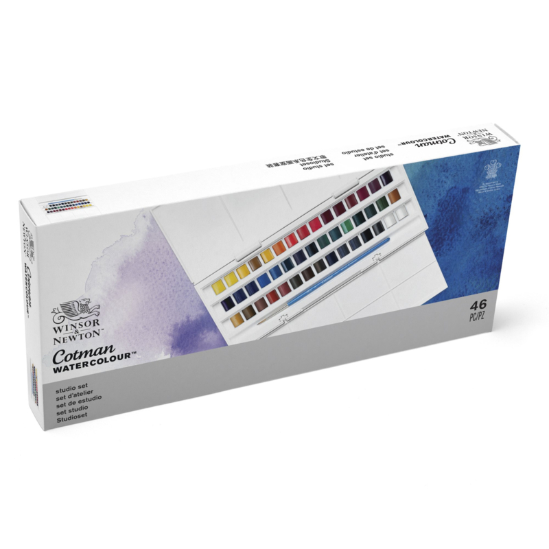 Winsor & Newton Cotman studio set - Aquarel palette 45 kleuren