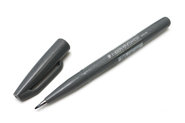Brushpen Pentel Brush Sign Pen SES15C - Grijs