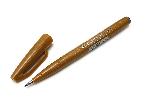 Brushpen Pentel Brush Sign Pen SES15C - Oker