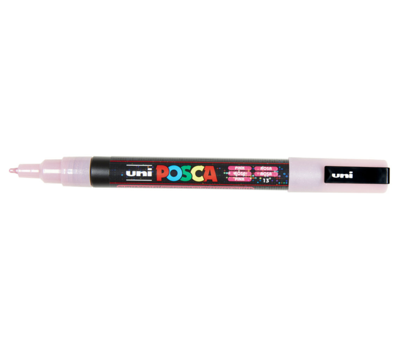 Uni Posca Paint Marker PC-3ML glitter  - Roze