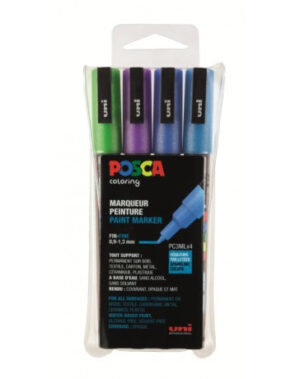 Uni Posca Paint Marker glitter PC-3ML-4A ass13 - set van 4