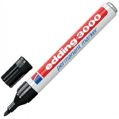 Edding permanent pen 3000 - ronde punt 1,5 - 3,0 mm zwart