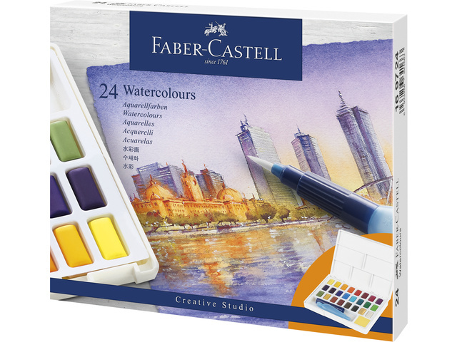 Faber-Castell aquarelverf - Box met 24 kleuren
